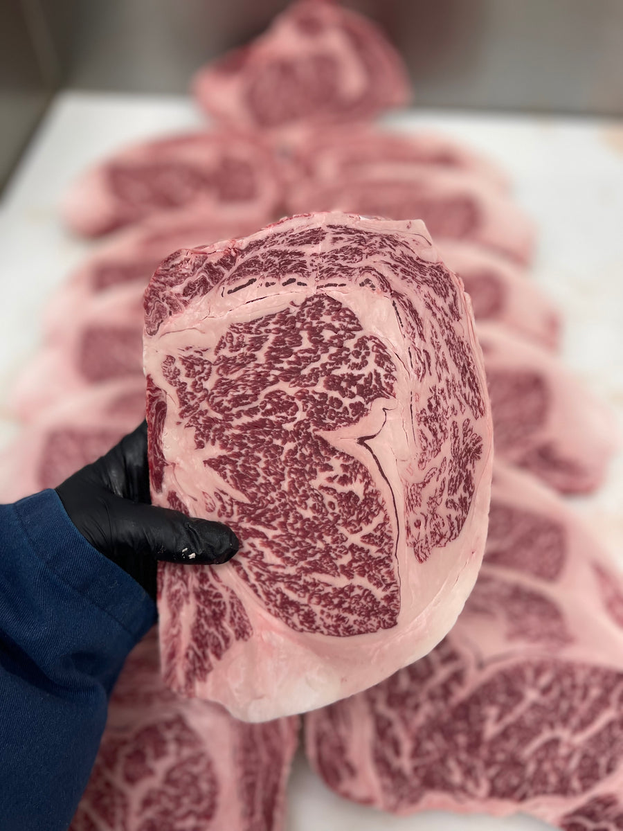 和牛 10th anniversary 2016 summer Purely Meat A5 Grade Japanese Wagyu NY Strip Steaks, Frozen