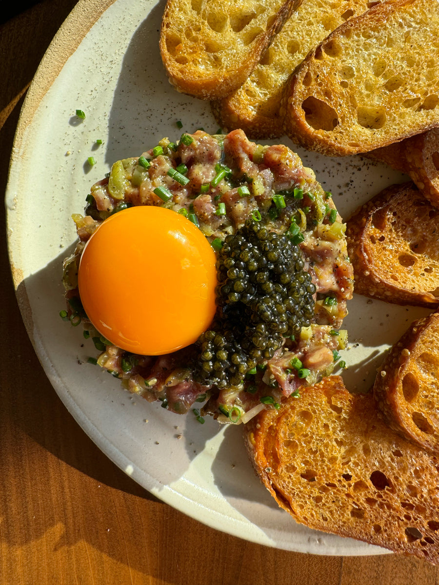 Fishwife x The Wagyu Window Tartare with Anchovies & Caviar