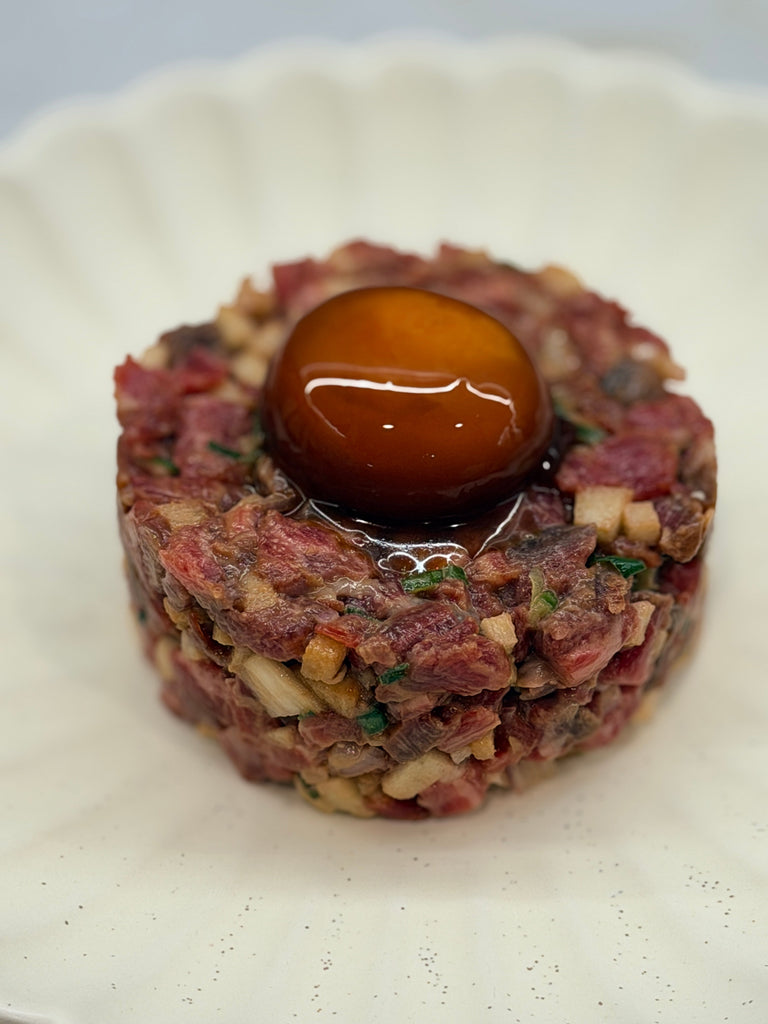 Recipe- The Wagyu Window Steak Tartare with 24-hour Soy Cured Egg Yolk