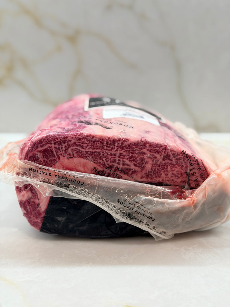 Australian Boneless Ribeye Roast Full Blood BMS 4/5 Cobungra Station by Stone Axe Pastoral